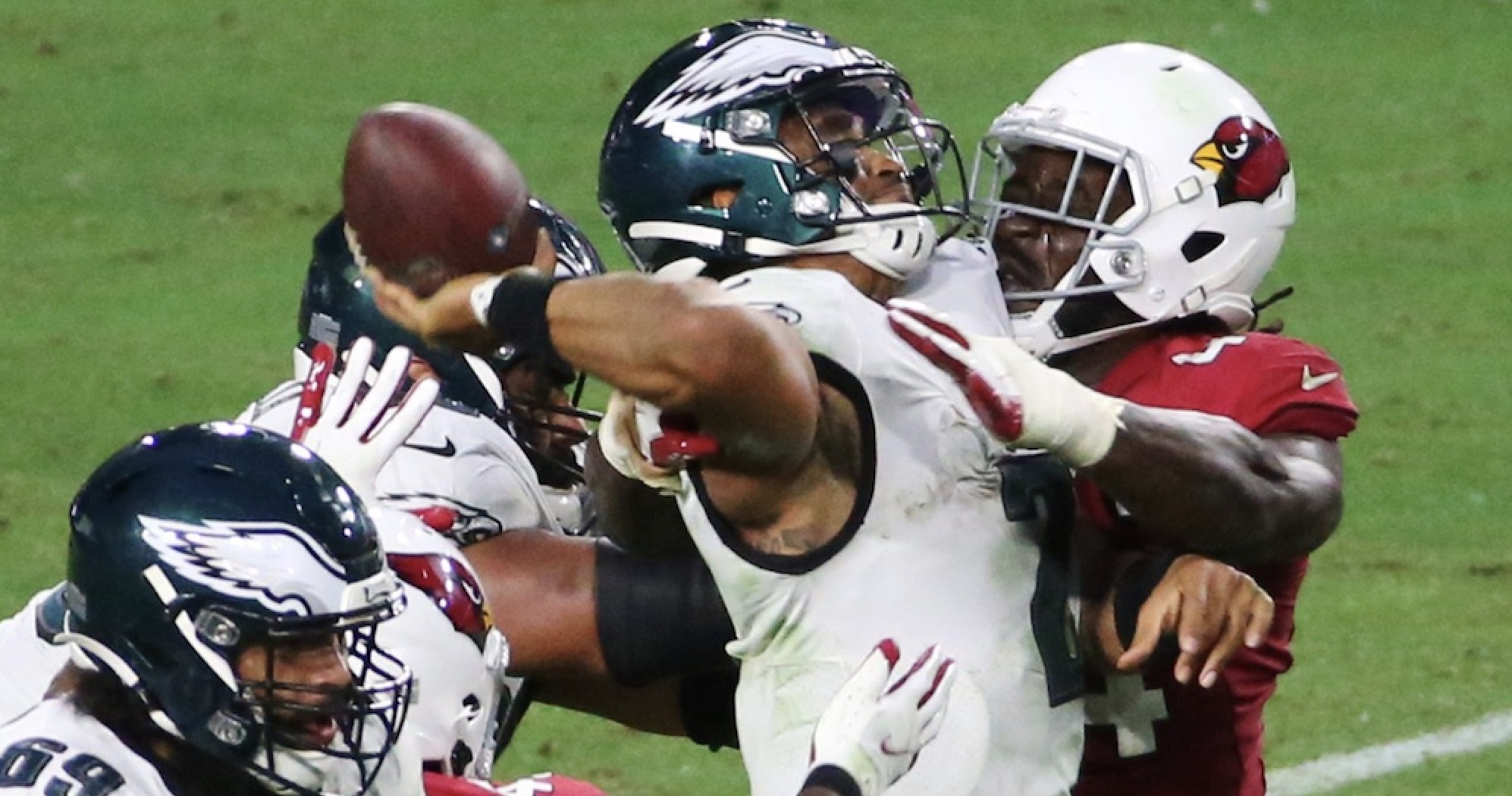 Jalen Hurts under pressure