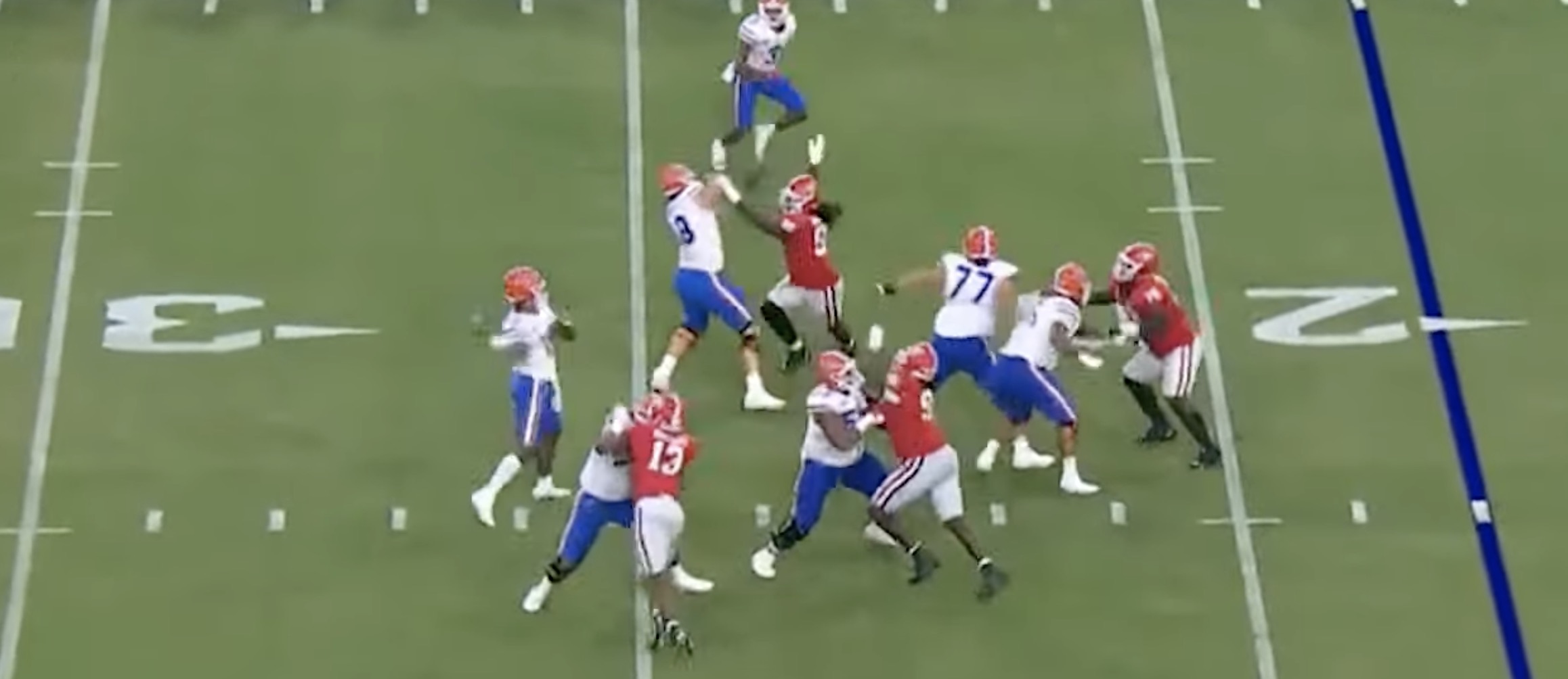 Anthony Richardson left leg lockout