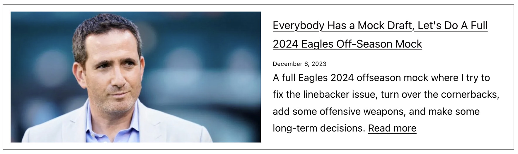 Eagles offseason mock 1.0