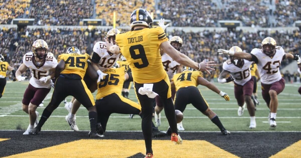 Iowa's Tory Taylor Punting